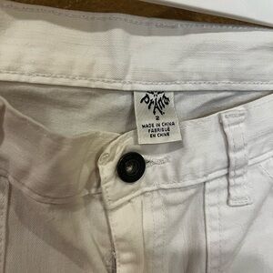 Prana White Buttoned Capris